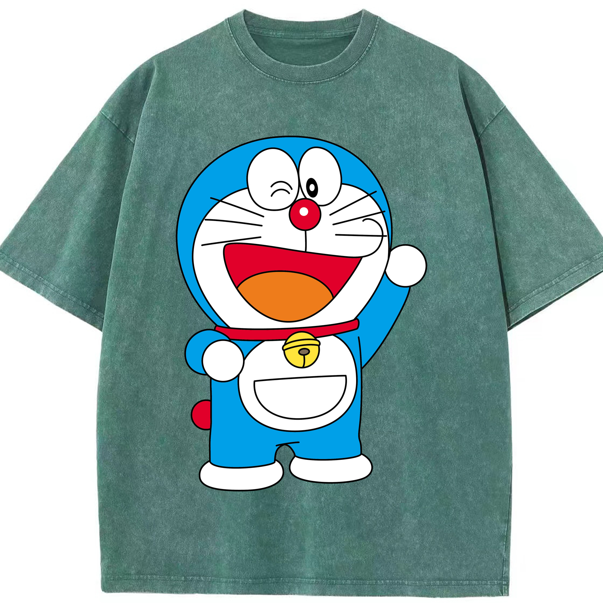 （画像用） ドラえもん Doraemon 綿100% ヴィンテージ風 半袖Tシャツ（フロントプリント）